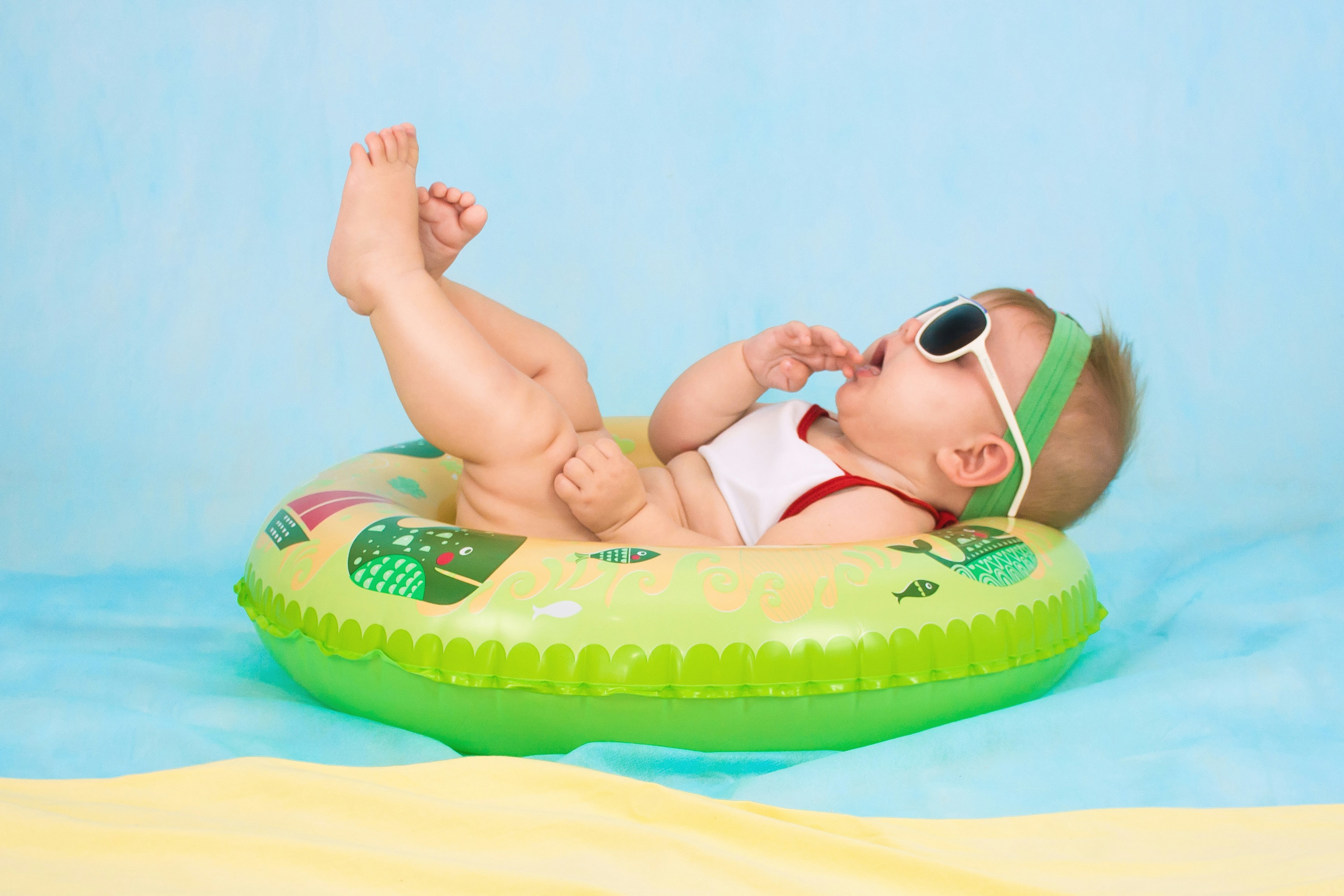 Baby floating